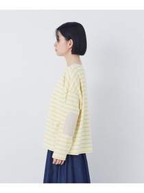 【congés payés】エルボーパッチボーダーバスクシャツ 詳細画像 イエロー系その他 6