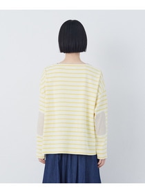 【congés payés】エルボーパッチボーダーバスクシャツ 詳細画像 イエロー系その他 7
