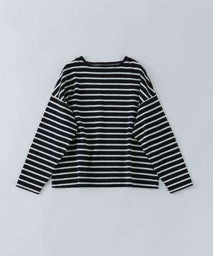 【congés payés】エルボーパッチボーダーバスクシャツ 詳細画像 ブラック系その他 1