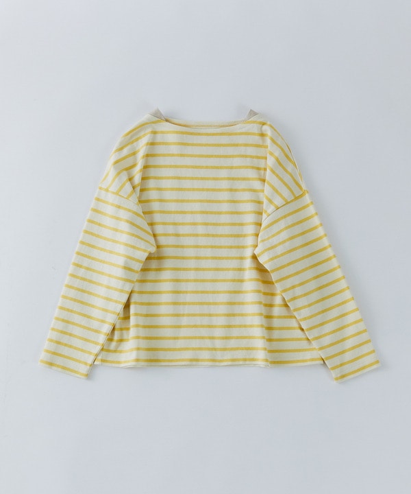 エルボーパッチボーダーバスクシャツ 詳細画像 イエロー系その他 1