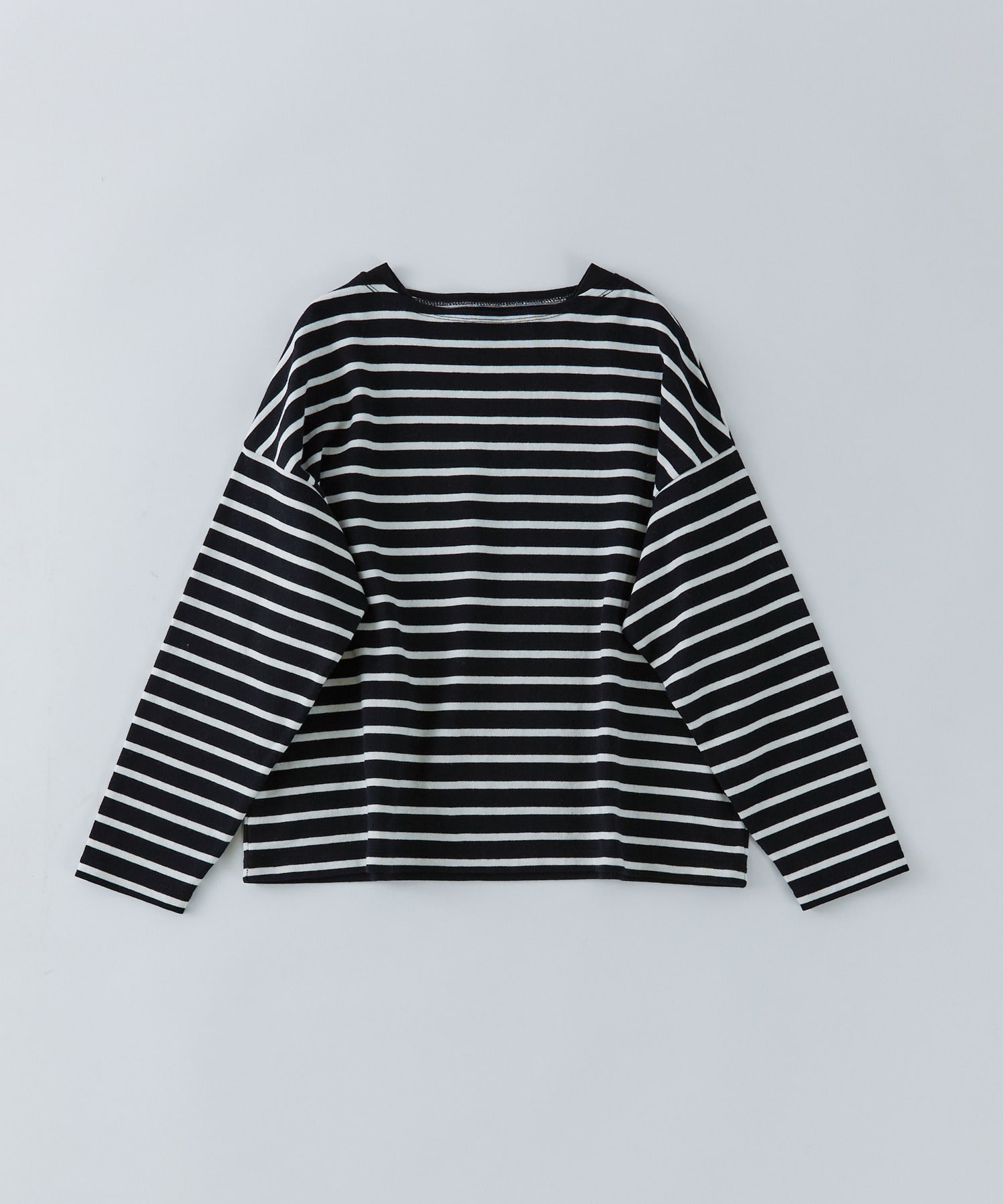 【congés payés】エルボーパッチボーダーバスクシャツ 詳細画像 ブラック系その他 1