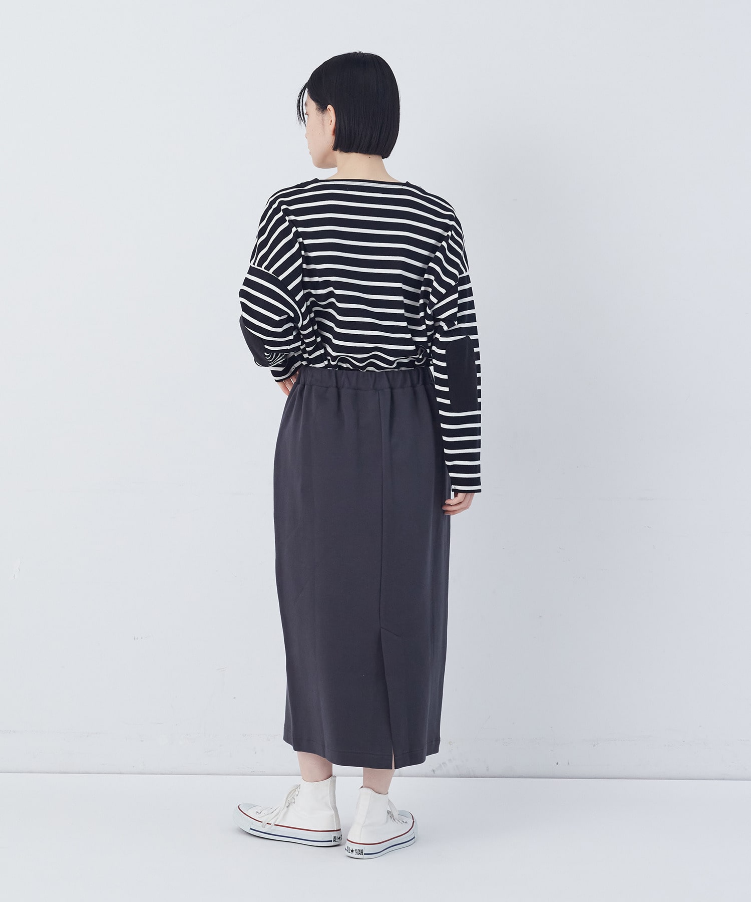 【congés payés】ポンチストレートスカート 詳細画像 チャコールグレー 11