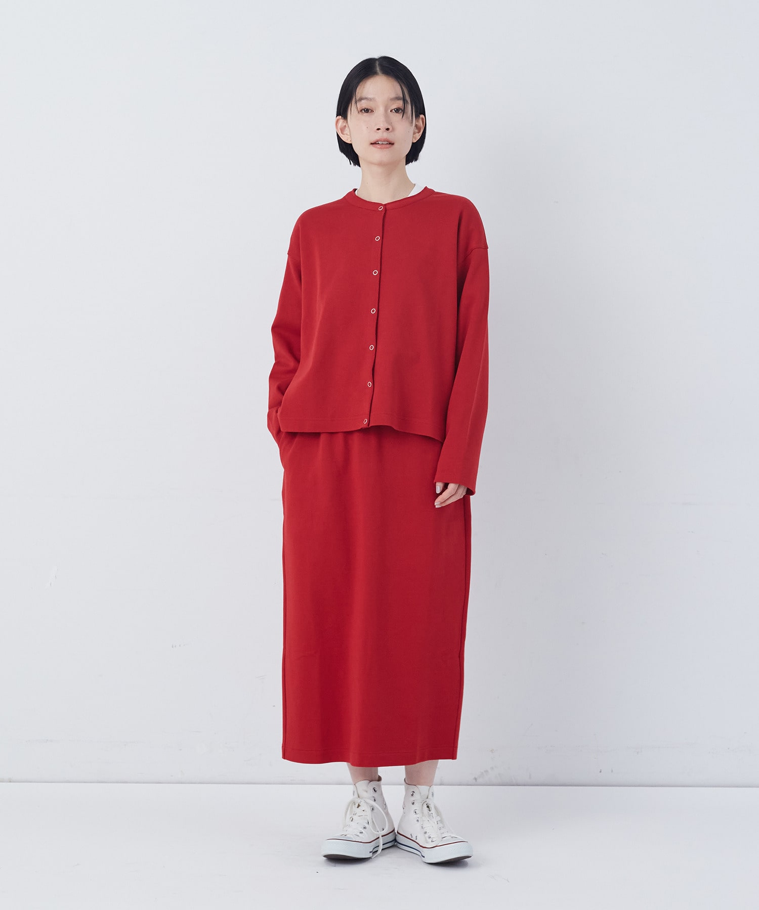 【congés payés】ポンチストレートスカート 詳細画像 チャコールグレー 22