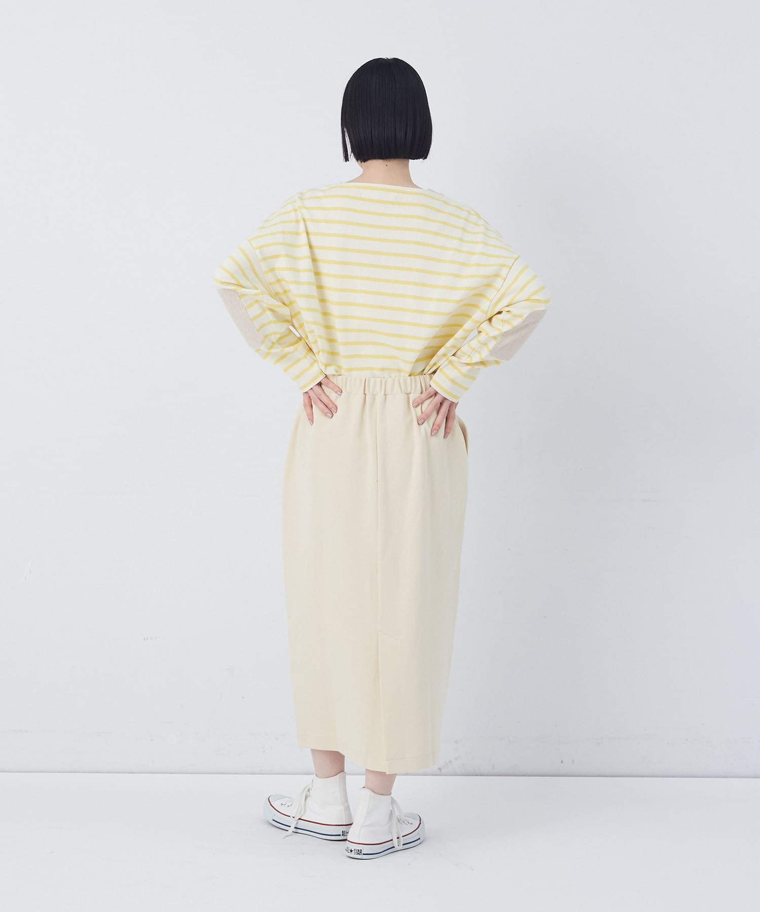 【congés payés】ポンチストレートスカート 詳細画像 チャコールグレー 3