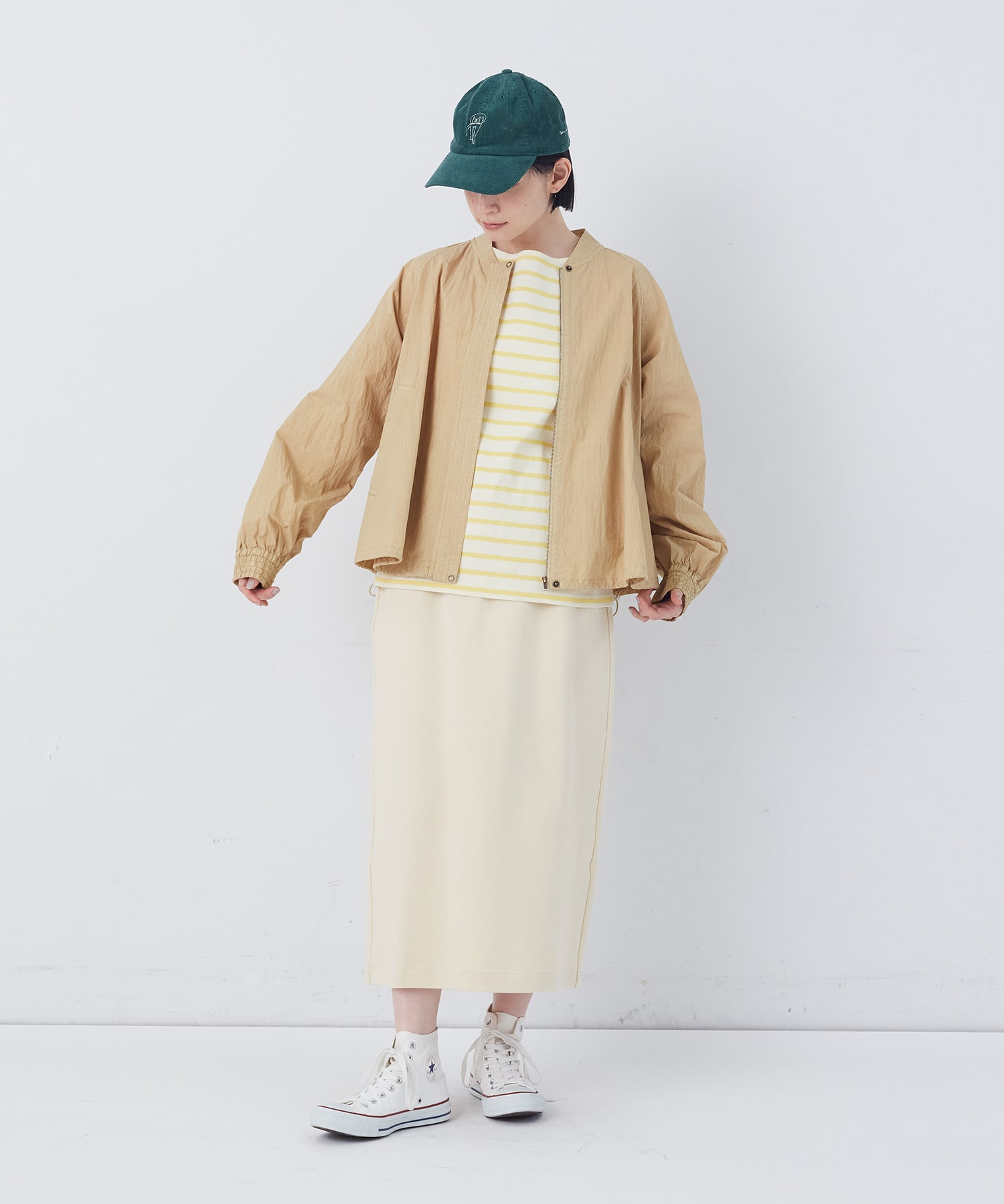 【congés payés】ポンチストレートスカート 詳細画像 チャコールグレー 4