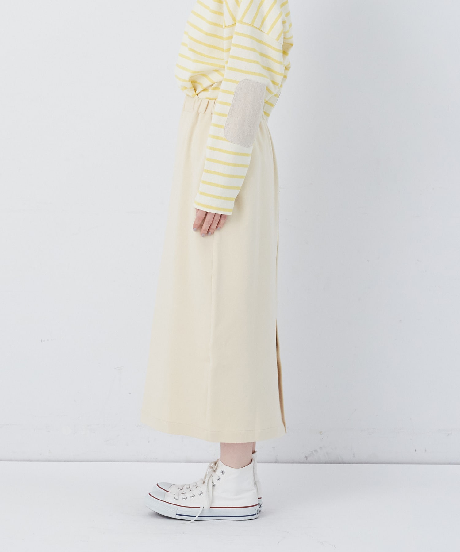 【congés payés】ポンチストレートスカート 詳細画像 チャコールグレー 7