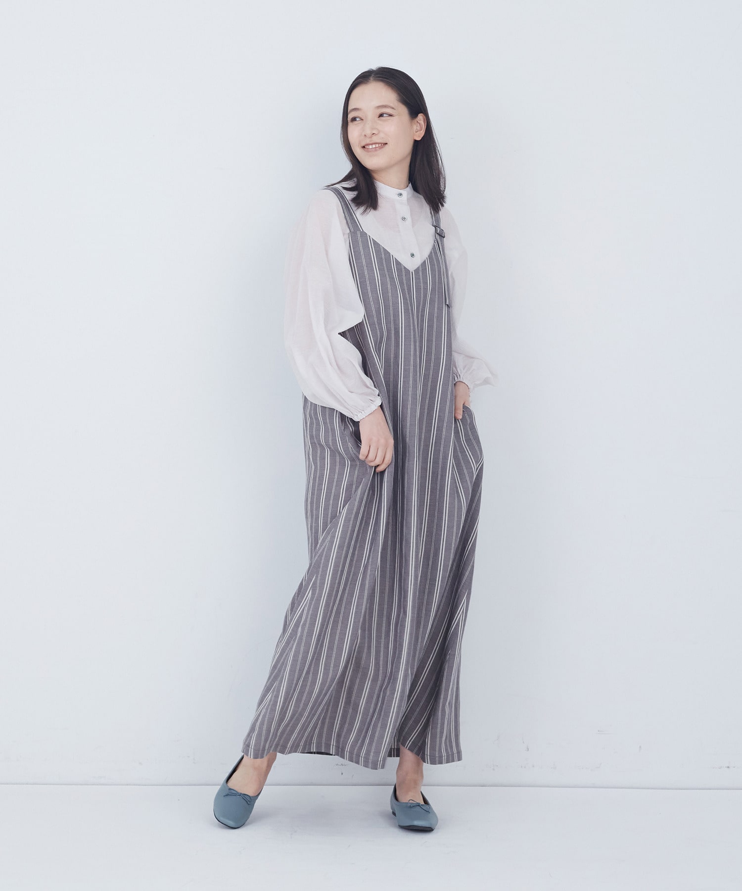 【ADIEU TRISTESSE】【2way】タックジャンパースカート 詳細画像 ブラック 12