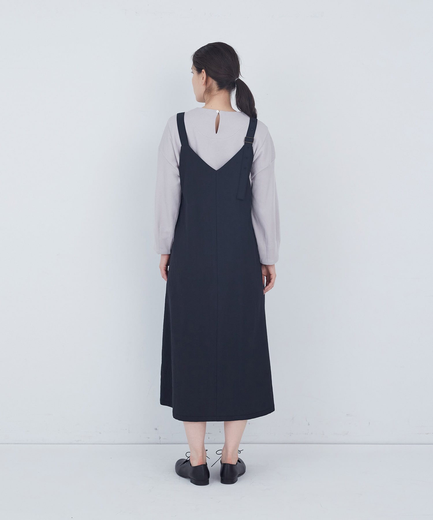 【ADIEU TRISTESSE】【2way】タックジャンパースカート 詳細画像 ブラック 8