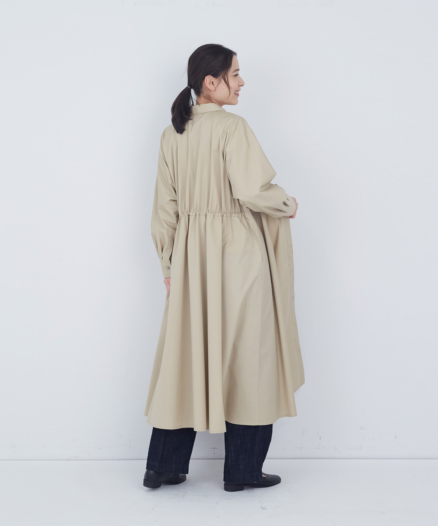 【ADIEU TRISTESSE】綿ポリエステルワンピース 詳細画像 ベージュ 10