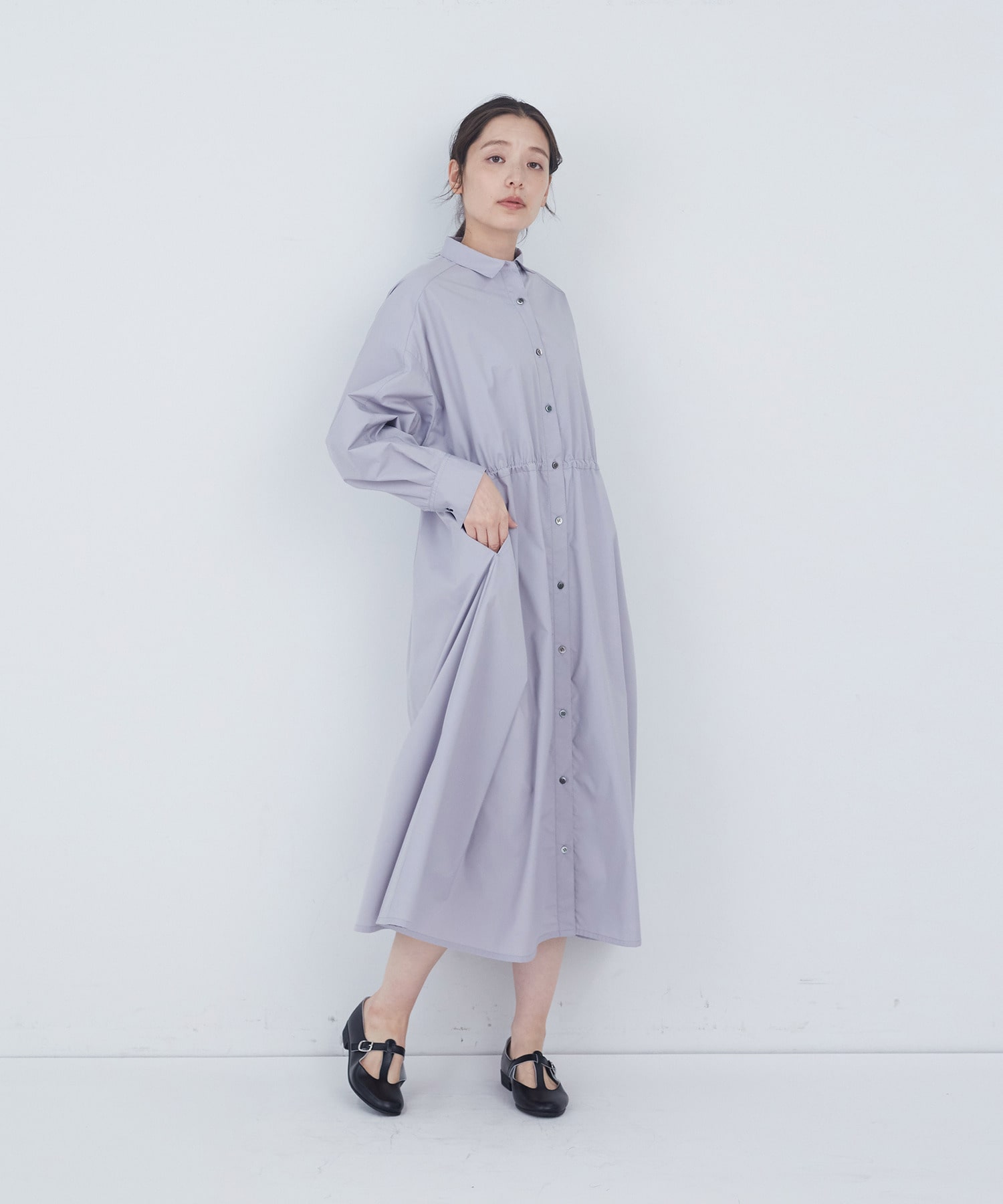 【ADIEU TRISTESSE】綿ポリエステルワンピース 詳細画像 ベージュ 2