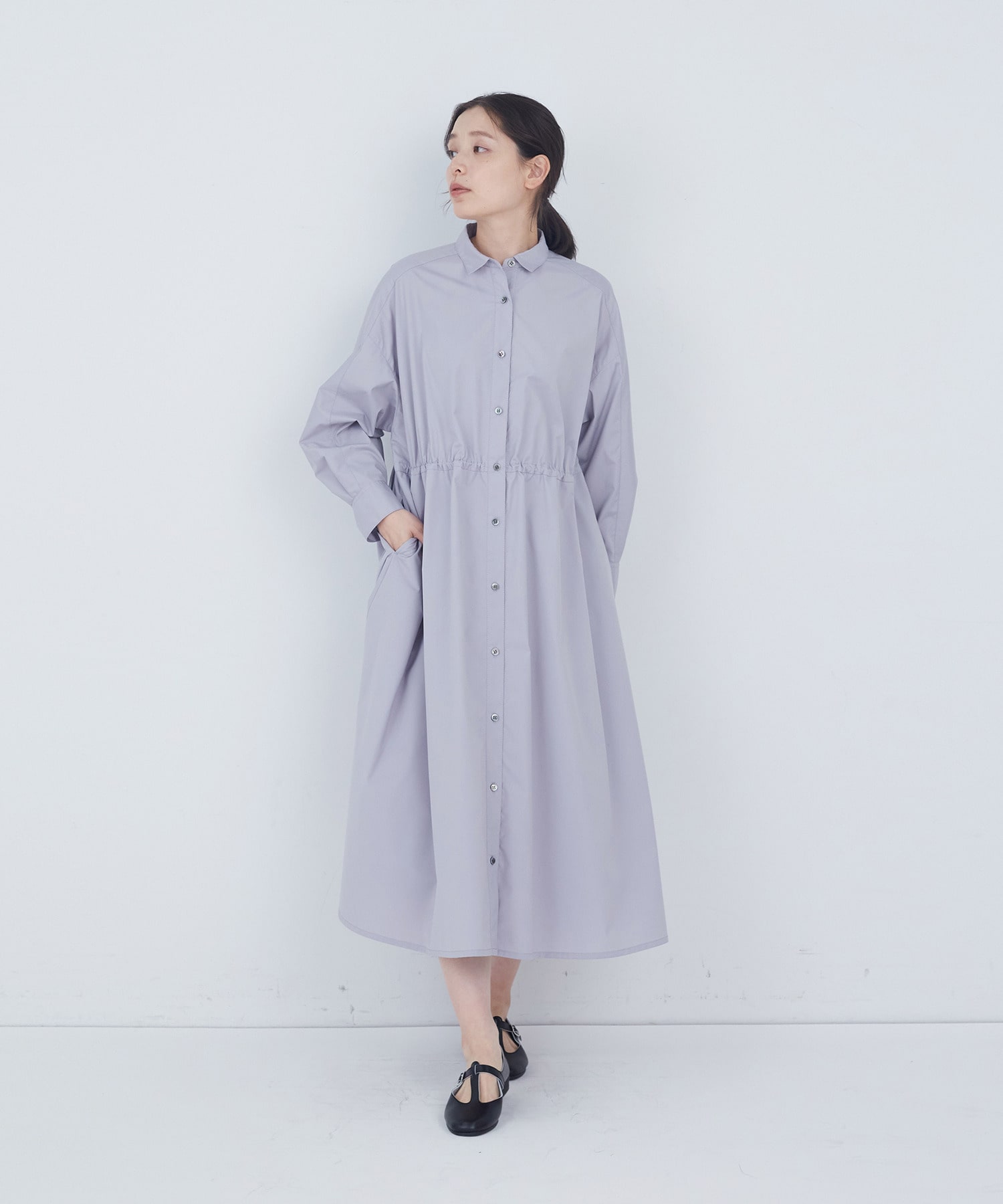 【ADIEU TRISTESSE】綿ポリエステルワンピース 詳細画像 グレー 1