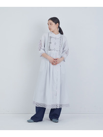 【ADIEU TRISTESSE】ポプリン刺繍ワンピース 詳細画像 ブラック 1