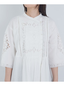 【ADIEU TRISTESSE】ポプリン刺繍ワンピース 詳細画像 ブラック 20