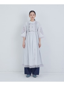 【ADIEU TRISTESSE】ポプリン刺繍ワンピース 詳細画像 ブラック 4