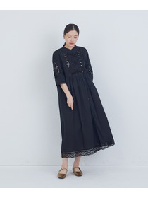 【ADIEU TRISTESSE】ポプリン刺繍ワンピース 詳細画像 ブラック 9