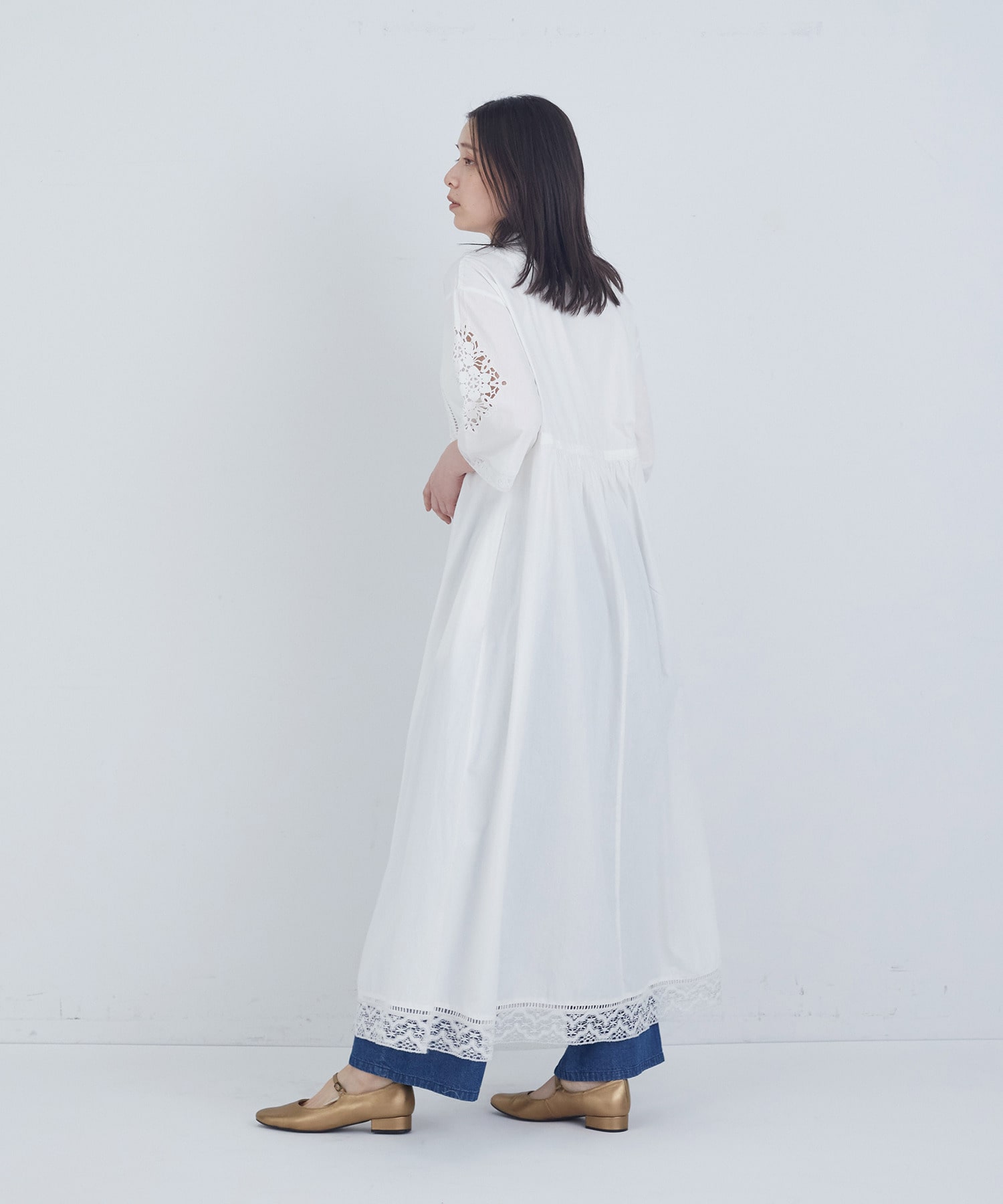 【ADIEU TRISTESSE】ポプリン刺繍ワンピース 詳細画像 ブラック 16