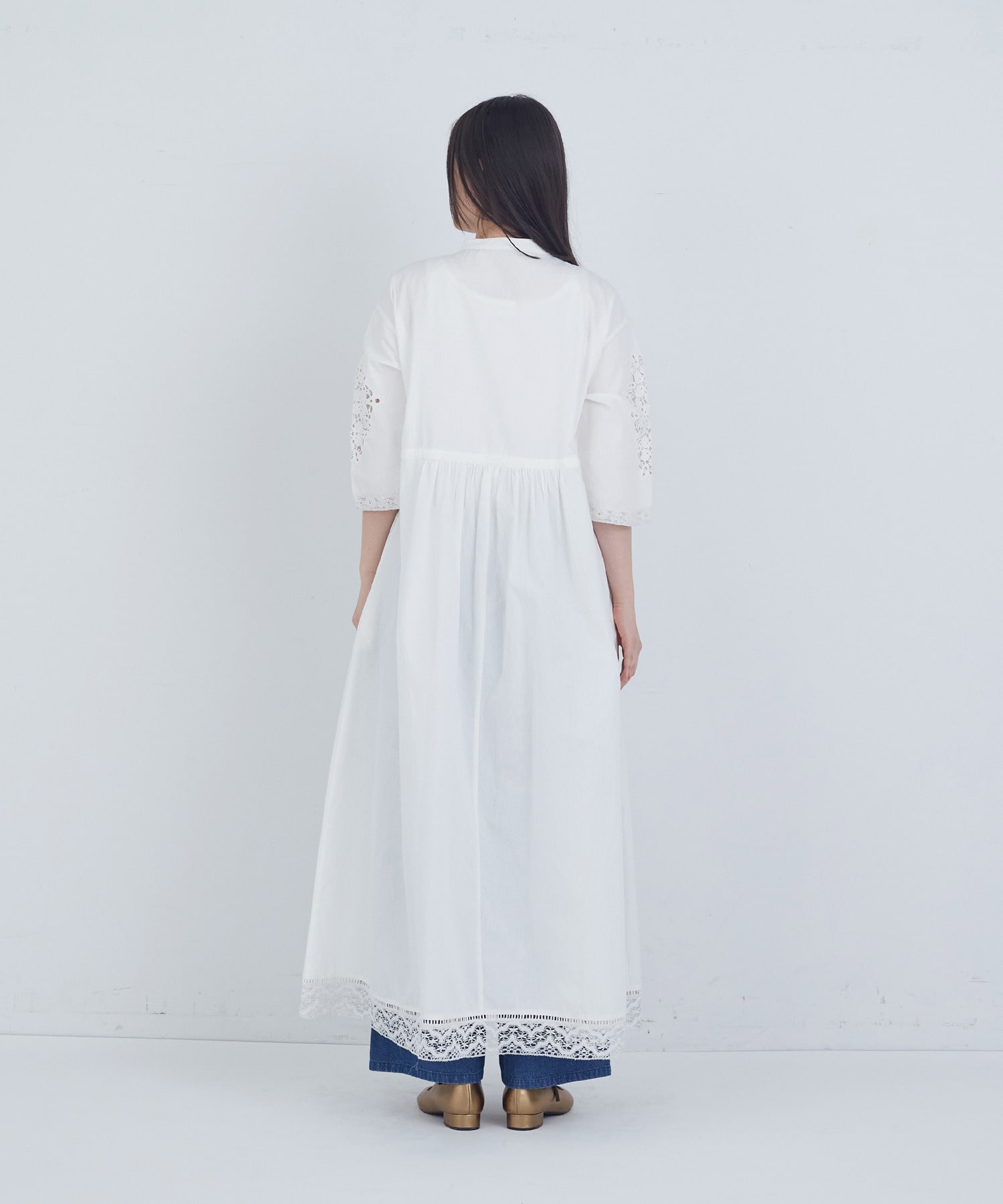 【ADIEU TRISTESSE】ポプリン刺繍ワンピース 詳細画像 ブラック 19