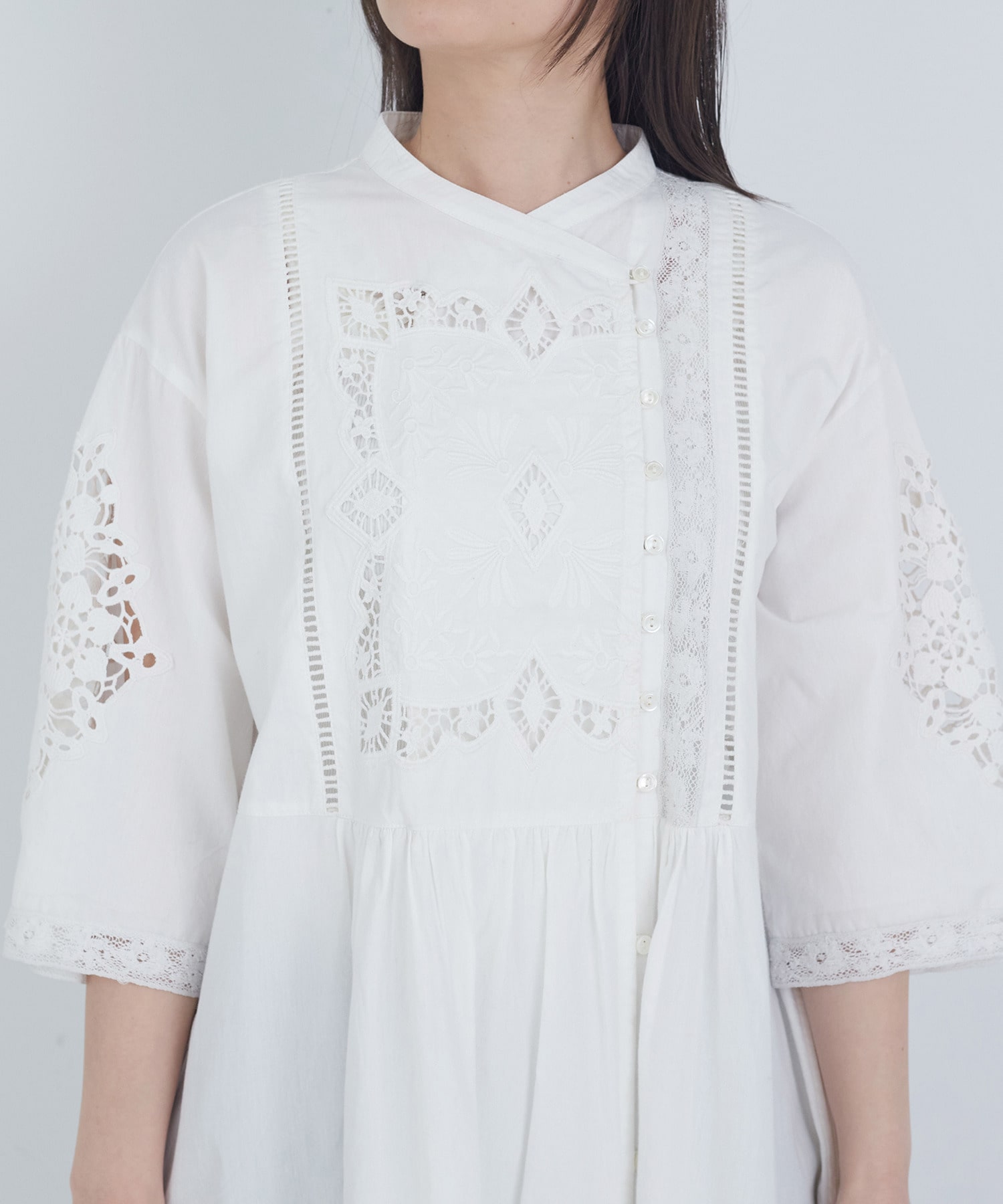 【ADIEU TRISTESSE】ポプリン刺繍ワンピース 詳細画像 ブラック 20