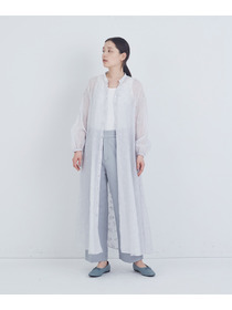 【ADIEU TRISTESSE】シアーエンブロイダリーワンピース 詳細画像 ライトグレー 1