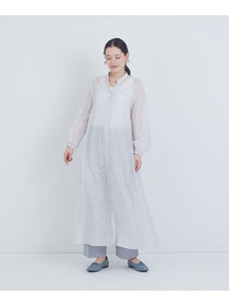 【ADIEU TRISTESSE】シアーエンブロイダリーワンピース 詳細画像 ライトグレー 4