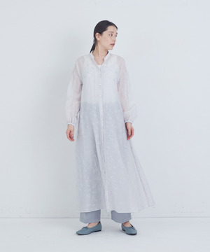 【ADIEU TRISTESSE】シアーエンブロイダリーワンピース 詳細画像 ライトグレー 1