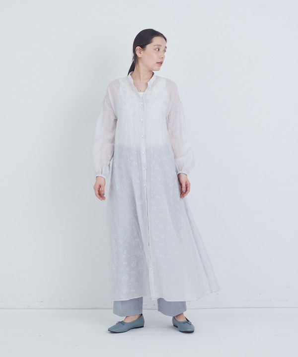 シアーエンブロイダリーワンピース 詳細画像 ライトグレー 1