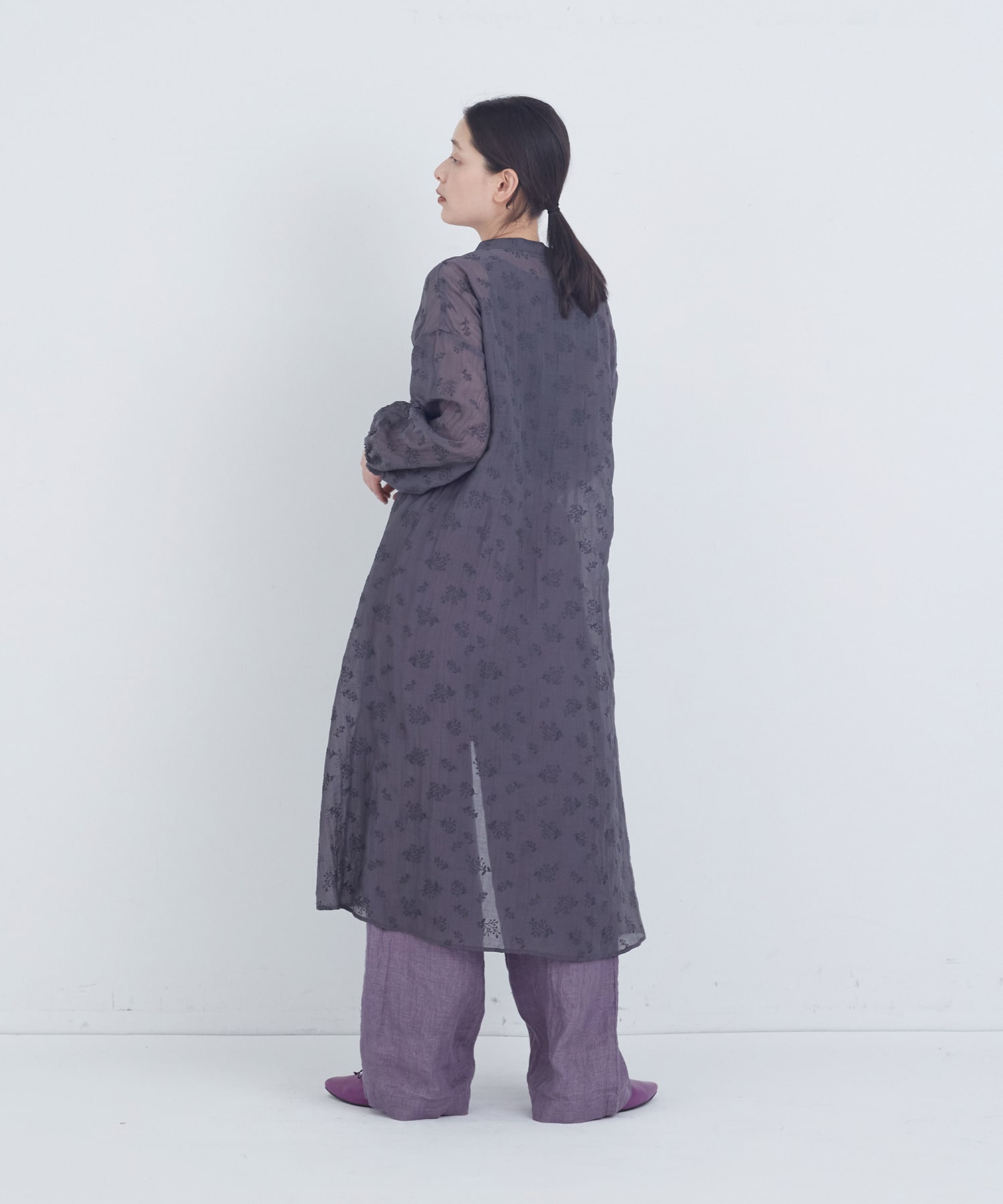 【ADIEU TRISTESSE】シアーエンブロイダリーワンピース 詳細画像 ライトグレー 10