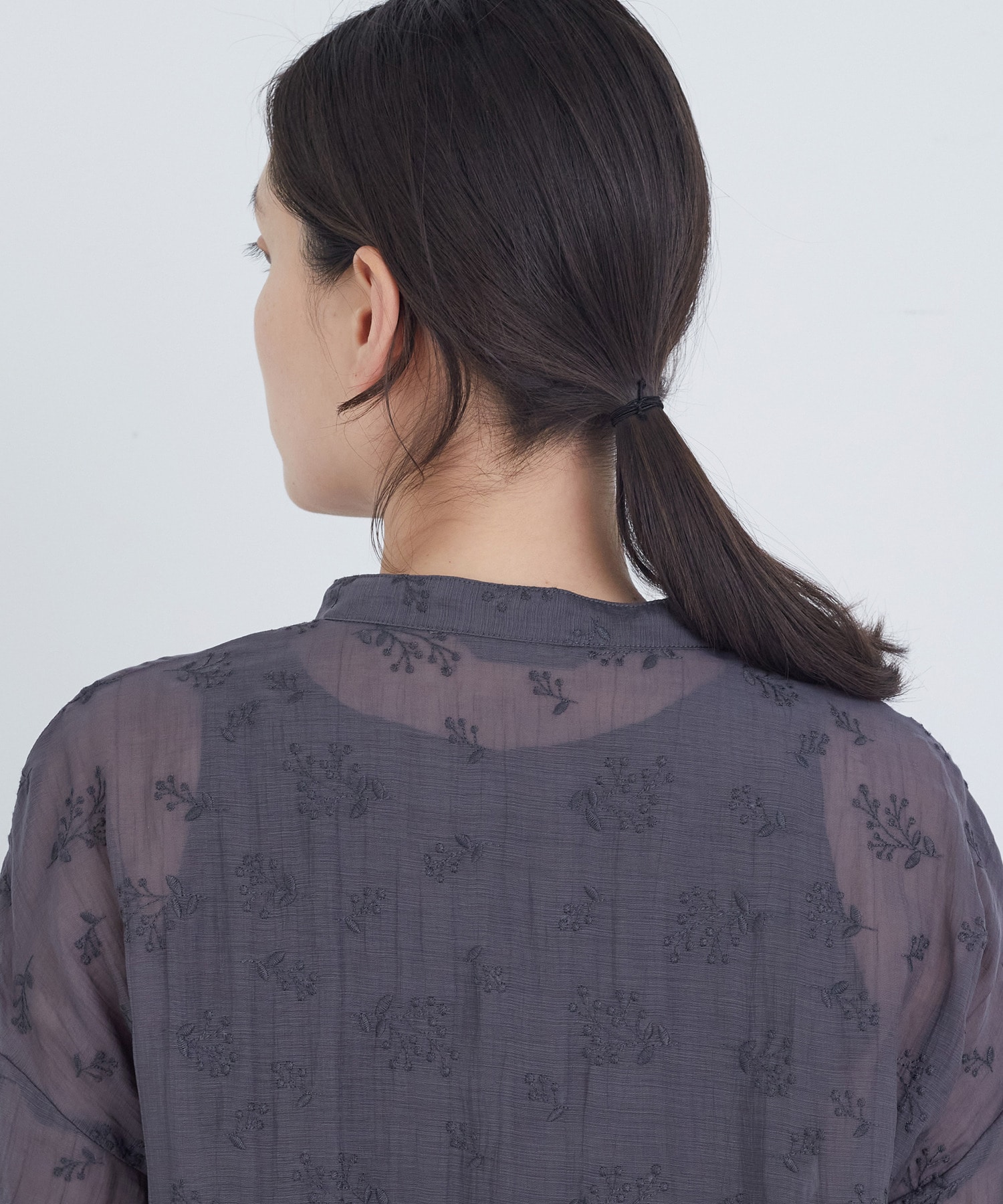 【ADIEU TRISTESSE】シアーエンブロイダリーワンピース 詳細画像 ライトグレー 15