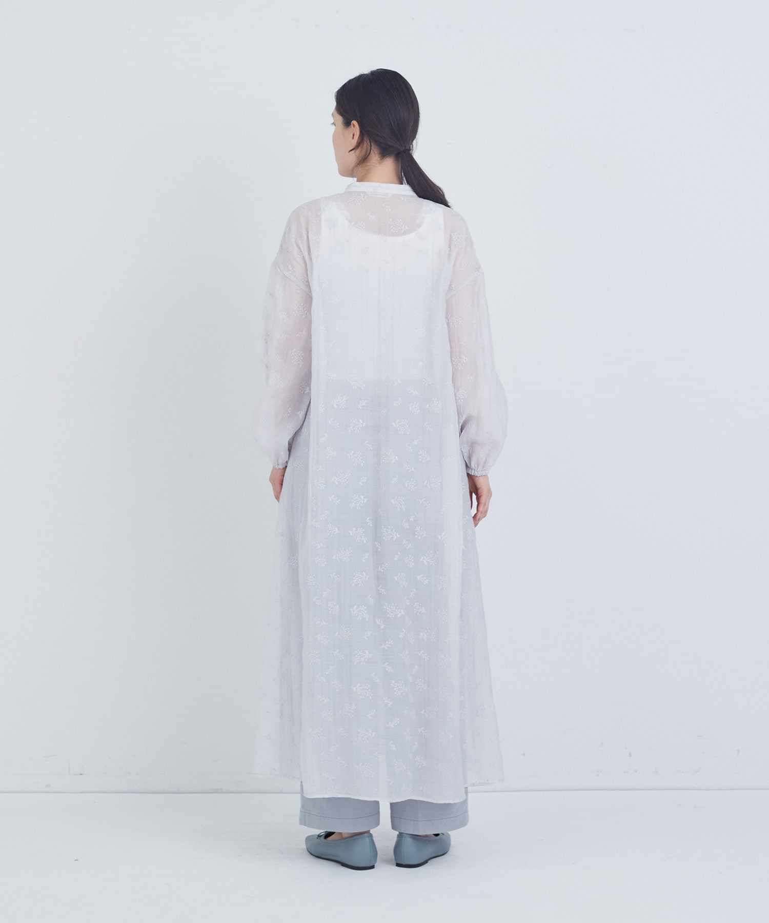 【ADIEU TRISTESSE】シアーエンブロイダリーワンピース 詳細画像 ライトグレー 7