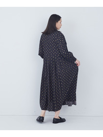 【ADIEU TRISTESSE】kazumiさんコラボ　リバティプリントワンピース 詳細画像 ブラック系その他 11