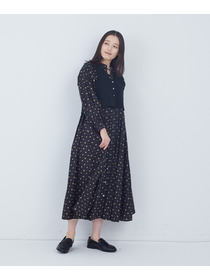 【ADIEU TRISTESSE】kazumiさんコラボ　リバティプリントワンピース 詳細画像 ブラック系その他 12