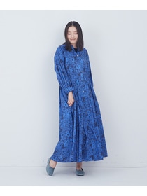 【ADIEU TRISTESSE】kazumiさんコラボ　リバティプリントワンピース 詳細画像 ブラック系その他 4