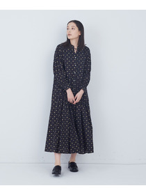 【ADIEU TRISTESSE】kazumiさんコラボ　リバティプリントワンピース 詳細画像 ブラック系その他 8