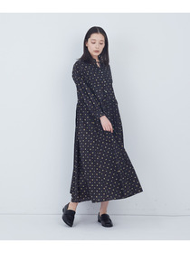 【ADIEU TRISTESSE】kazumiさんコラボ　リバティプリントワンピース 詳細画像 ブラック系その他 9