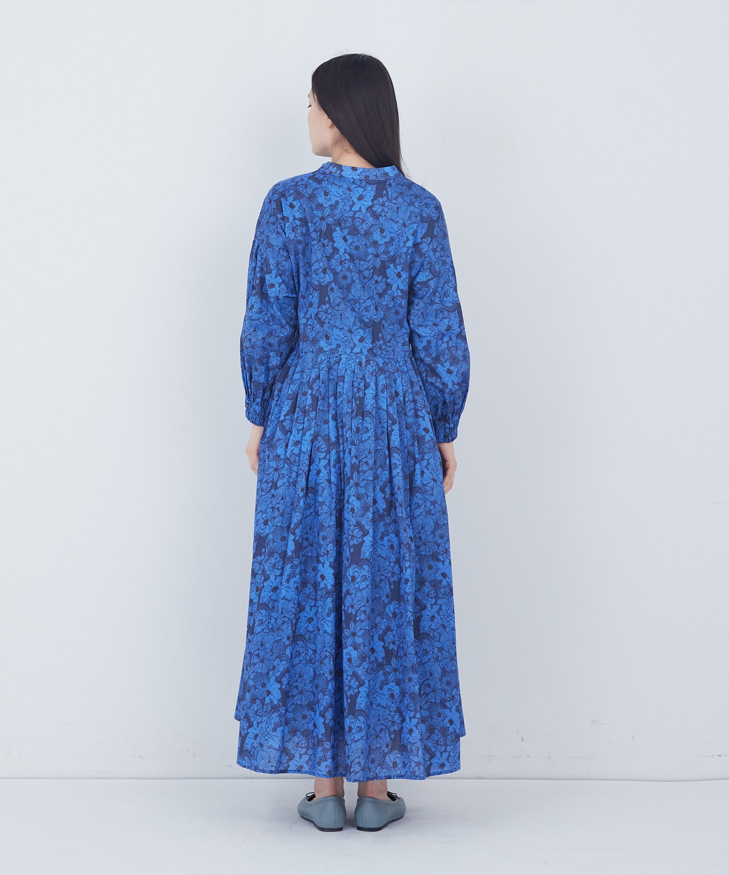 【ADIEU TRISTESSE】kazumiさんコラボ　リバティプリントワンピース 詳細画像 ブラック系その他 7