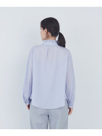 【ADIEU TRISTESSE】ストライプフリルブラウス 詳細画像 ブルー系その他 12