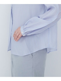 【ADIEU TRISTESSE】ストライプフリルブラウス 詳細画像 ブルー系その他 15