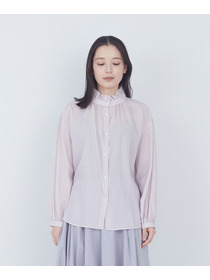 【ADIEU TRISTESSE】ストライプフリルブラウス 詳細画像 ブルー系その他 4