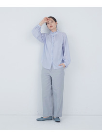 【ADIEU TRISTESSE】ストライプフリルブラウス 詳細画像 ブルー系その他 7