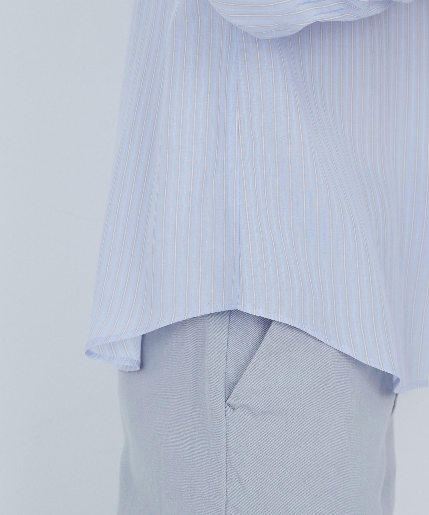 【ADIEU TRISTESSE】ストライプフリルブラウス 詳細画像 ブルー系その他 16