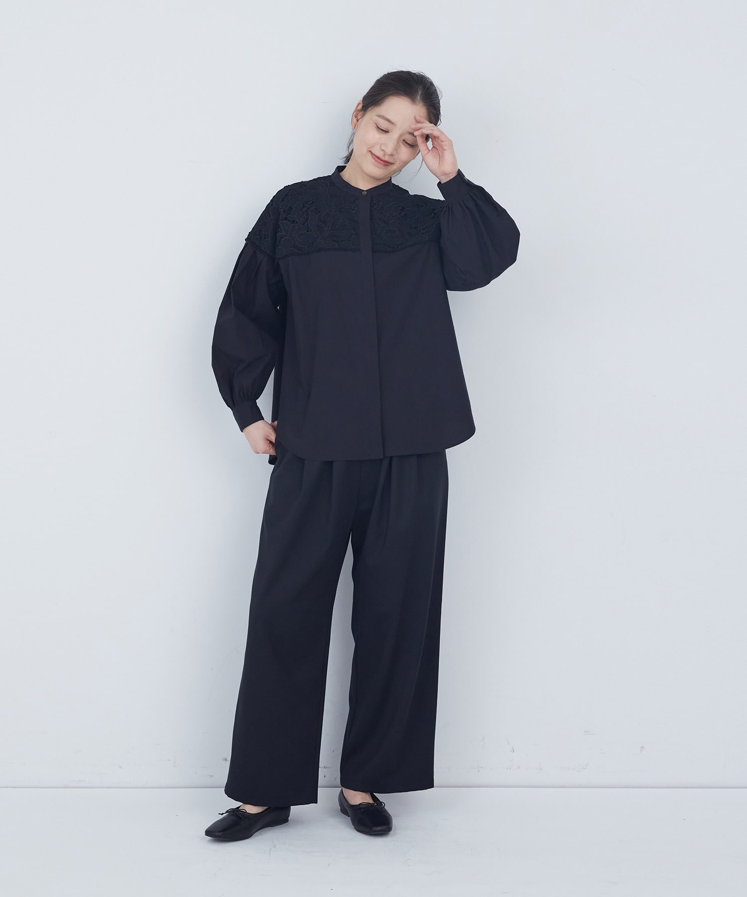 【ADIEU TRISTESSE】エンブロイダリーブラウス 詳細画像 ブラック 1