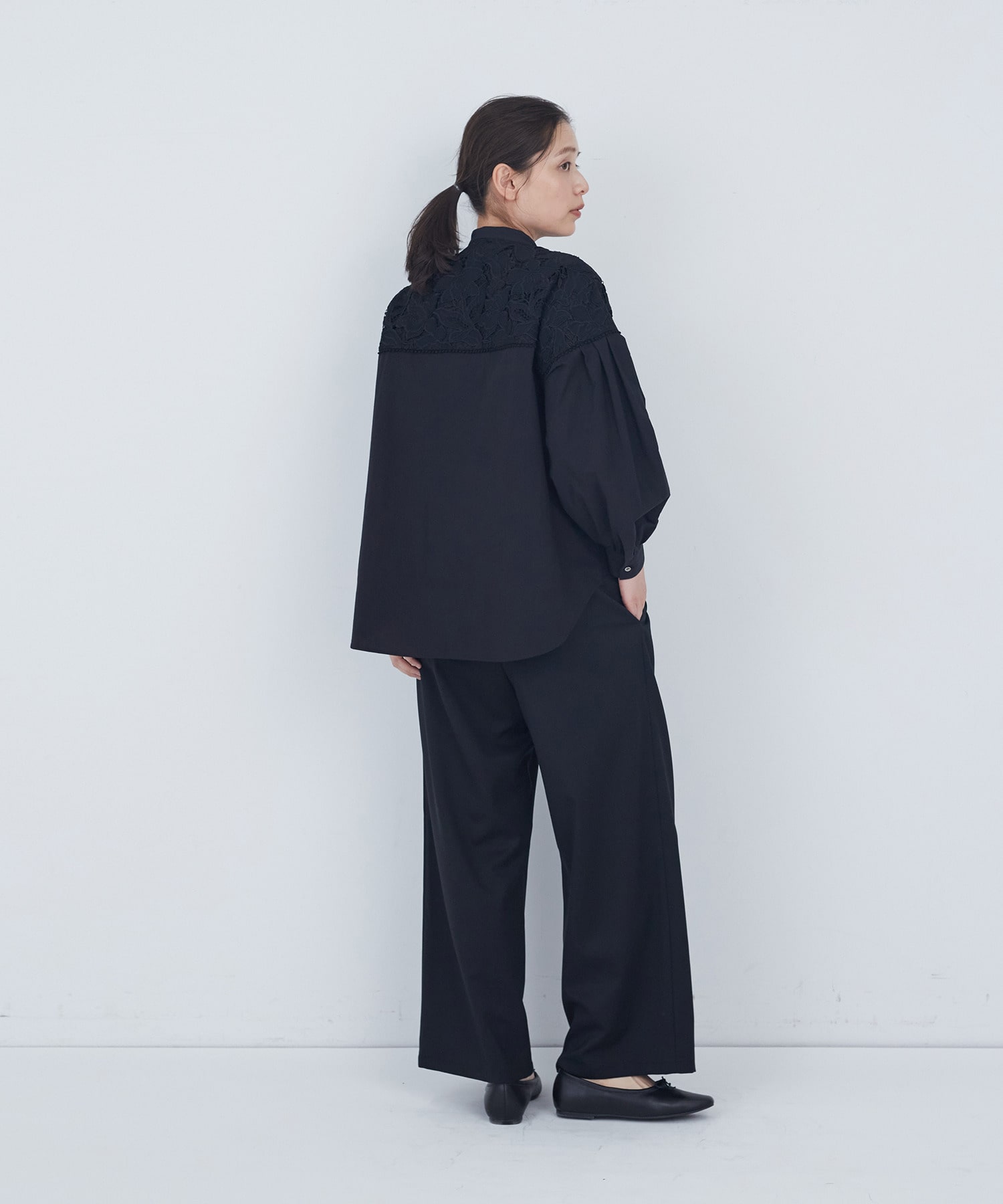 【ADIEU TRISTESSE】エンブロイダリーブラウス 詳細画像 ブラック 3