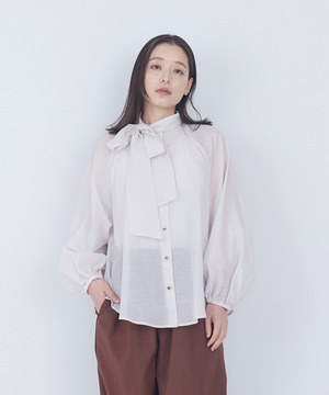 【ADIEU TRISTESSE】ラグランスリーブボウタイブラウス 詳細画像 ベージュ系その他 1