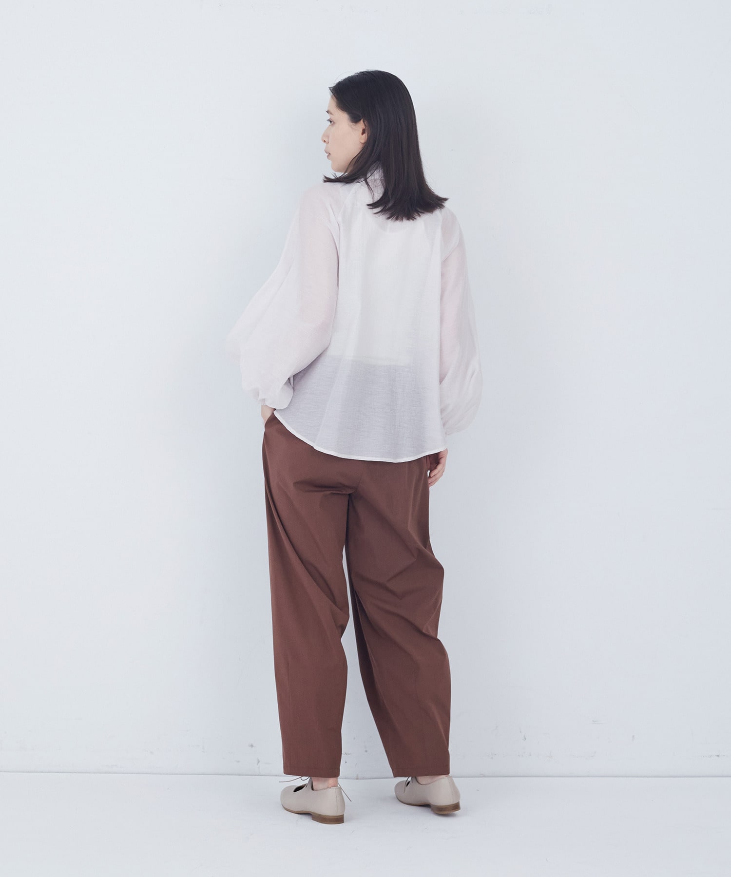 【ADIEU TRISTESSE】ラグランスリーブボウタイブラウス 詳細画像 ベージュ系その他 3