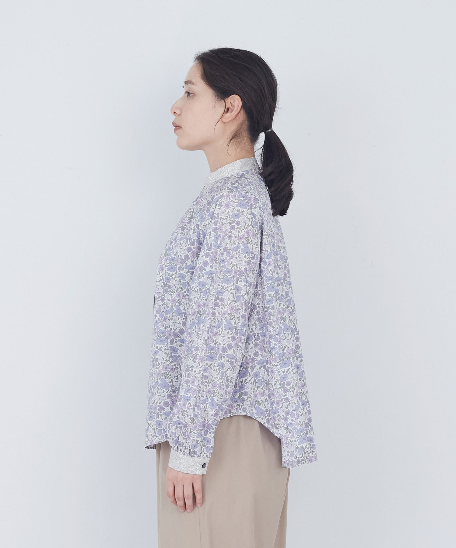 【ADIEU TRISTESSE】リバティプリントパッチワークブラウス 詳細画像 パープル系その他 11