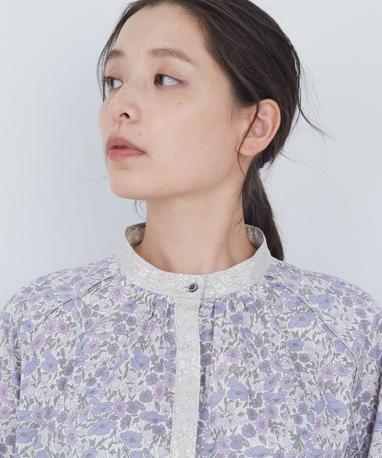 【ADIEU TRISTESSE】リバティプリントパッチワークブラウス 詳細画像 パープル系その他 13