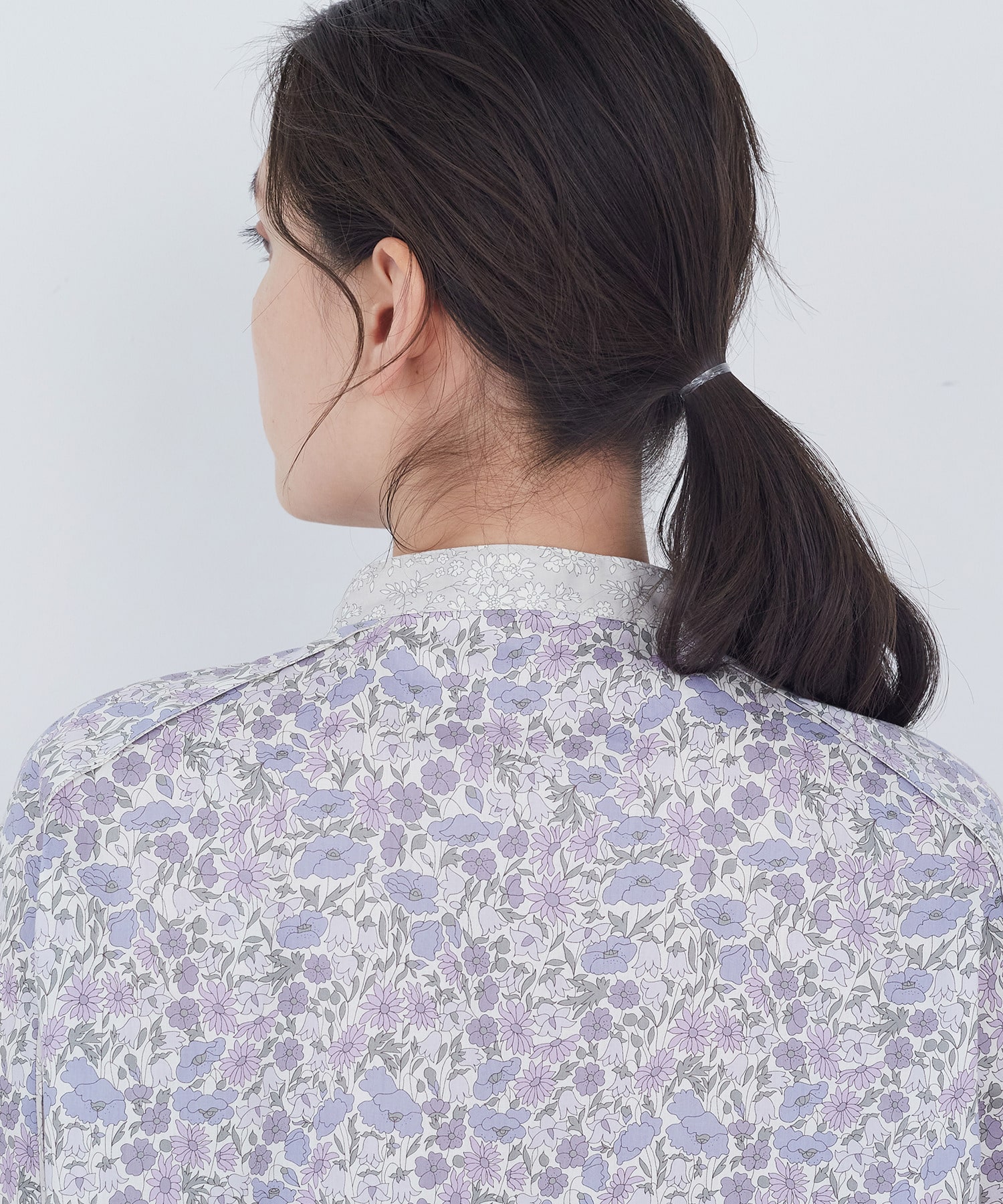 【ADIEU TRISTESSE】リバティプリントパッチワークブラウス 詳細画像 パープル系その他 14