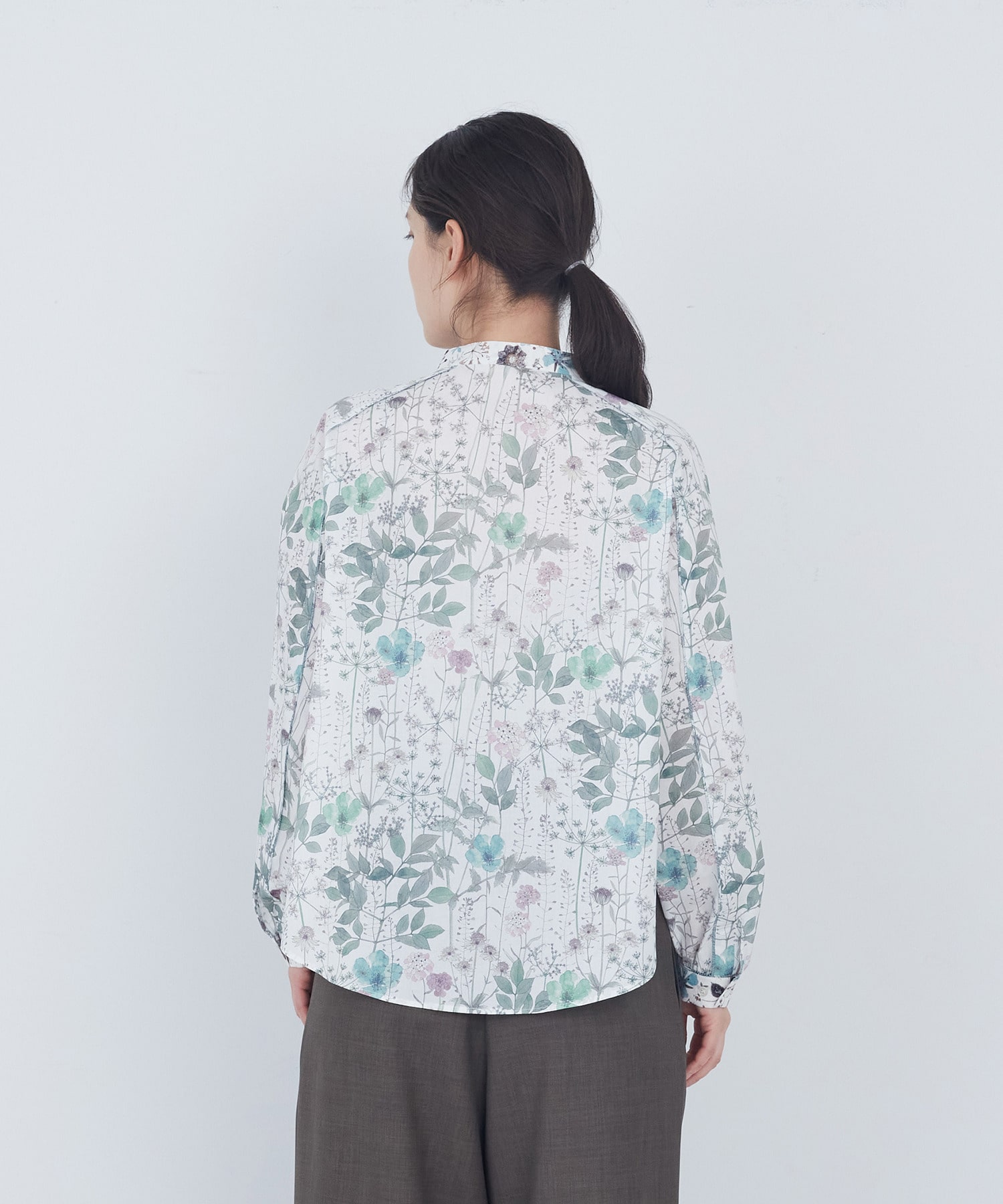 【ADIEU TRISTESSE】リバティプリントパッチワークブラウス 詳細画像 パープル系その他 6