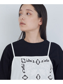 【ADIEU TRISTESSE】ポプリン刺繍キャミソール 詳細画像 ブラック 20