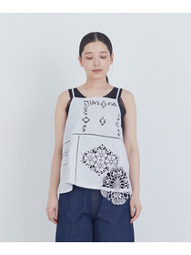 【ADIEU TRISTESSE】ポプリン刺繍キャミソール 詳細画像 ブラック 5